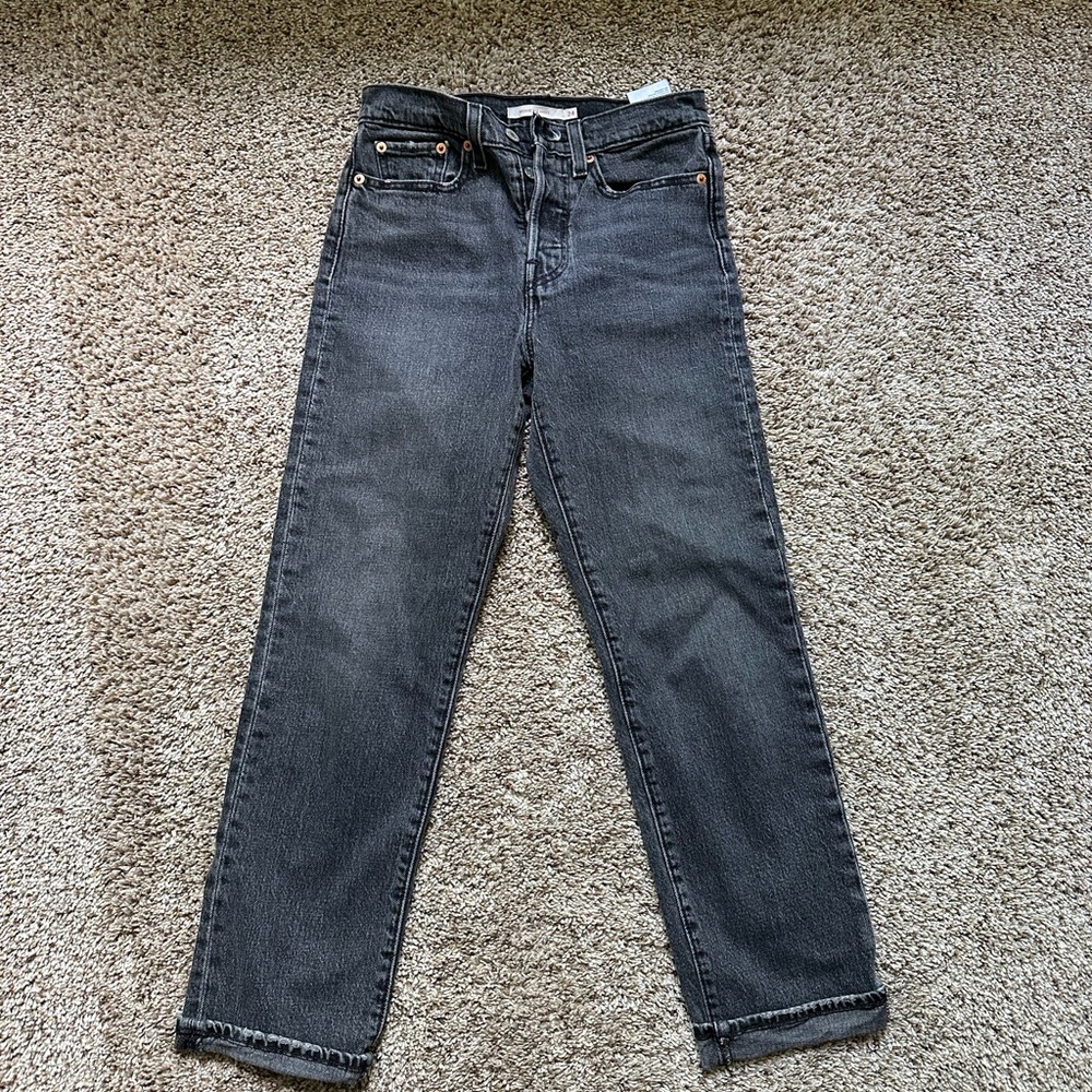 Levi's Gray Straight Jeans Classic Style